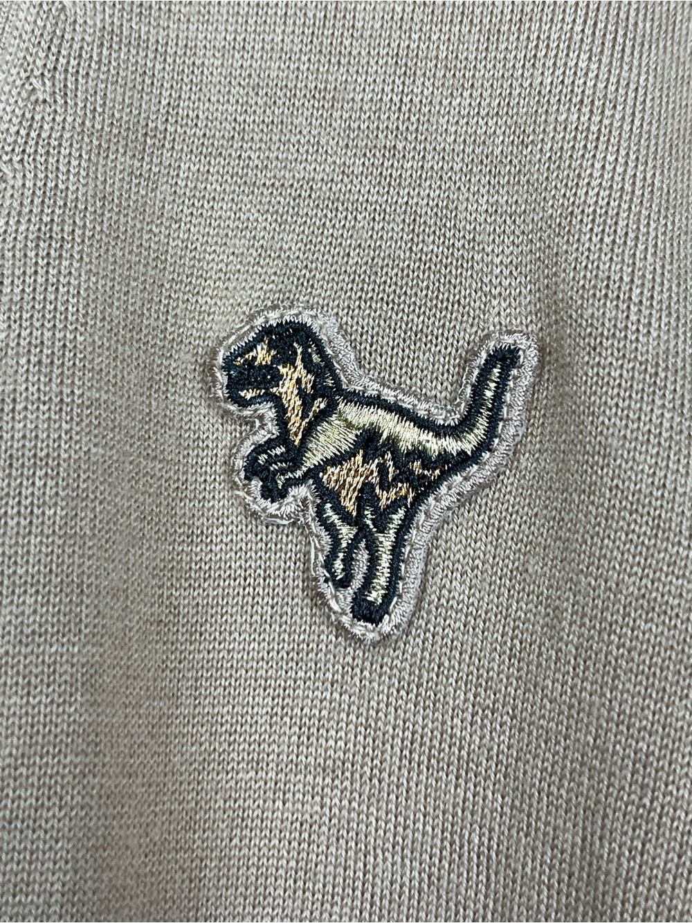 Coach 1941 women’s tan merino Rexy Patch Cardigan, medium. - Picture 5 of 7